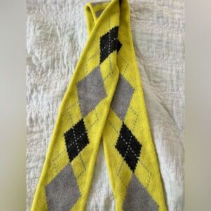 GAP Winter Scarf Yellow and Gray OS
